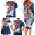United States 4th Of July Family Matching Long Sleeve Bodycon Dress and Hawaiian Shirt USA Eagle Statue Of Librerty