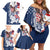 United States 4th Of July Family Matching Off Shoulder Short Dress and Hawaiian Shirt USA Eagle Statue Of Librerty