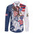 United States 4th Of July Family Matching Summer Maxi Dress and Hawaiian Shirt USA Eagle Statue Of Librerty