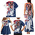 United States 4th Of July Family Matching Tank Maxi Dress and Hawaiian Shirt USA Eagle Statue Of Librerty
