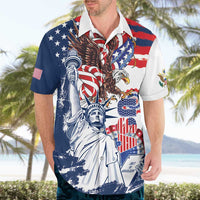 United States 4th Of July Hawaiian Shirt USA Eagle Statue Of Librerty