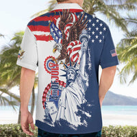 United States 4th Of July Hawaiian Shirt USA Eagle Statue Of Librerty