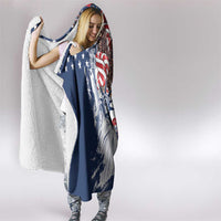 United States 4th Of July Hooded Blanket USA Eagle Statue Of Librerty