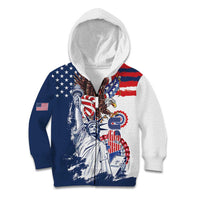 United States 4th Of July Kid Hoodie USA Eagle Statue Of Librerty