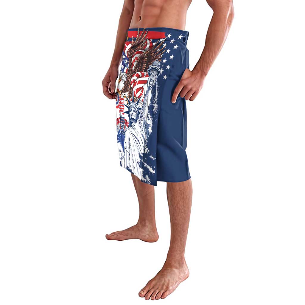 United States 4th Of July Lavalava USA Eagle Statue Of Librerty