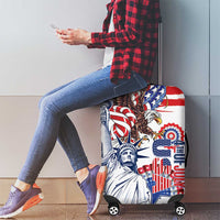 United States 4th Of July Luggage Cover USA Eagle Statue Of Librerty
