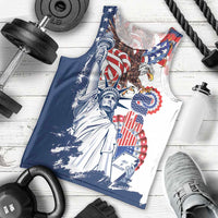 United States 4th Of July Men Tank Top USA Eagle Statue Of Librerty