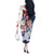 United States 4th Of July Off The Shoulder Long Sleeve Dress USA Eagle Statue Of Librerty