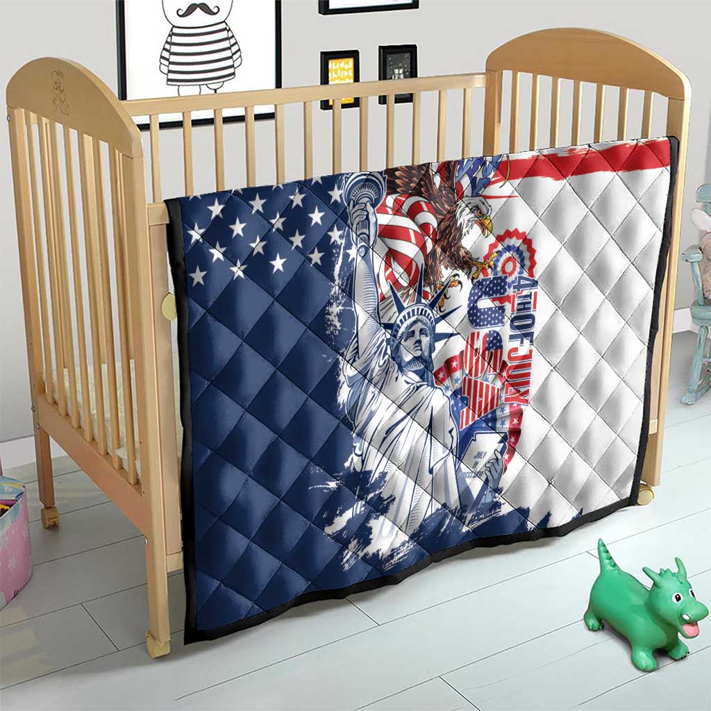 United States 4th Of July Quilt USA Eagle Statue Of Librerty