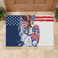 United States 4th Of July Rubber Doormat USA Eagle Statue Of Librerty
