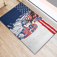 United States 4th Of July Rubber Doormat USA Eagle Statue Of Librerty
