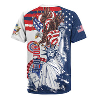United States 4th Of July Rugby Jersey USA Eagle Statue Of Librerty