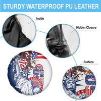 United States 4th Of July Spare Tire Cover USA Eagle Statue Of Librerty