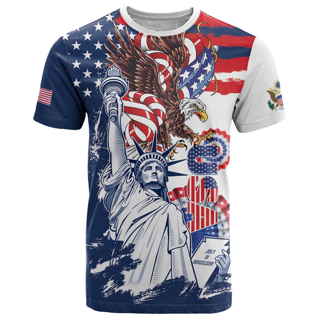 United States 4th Of July T Shirt USA Eagle Statue Of Librerty
