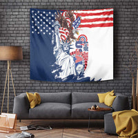 United States 4th Of July Tapestry USA Eagle Statue Of Librerty