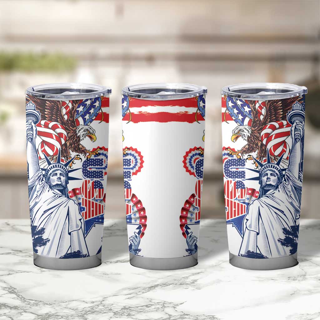 United States 4th Of July Tumbler Cup USA Eagle Statue Of Librerty