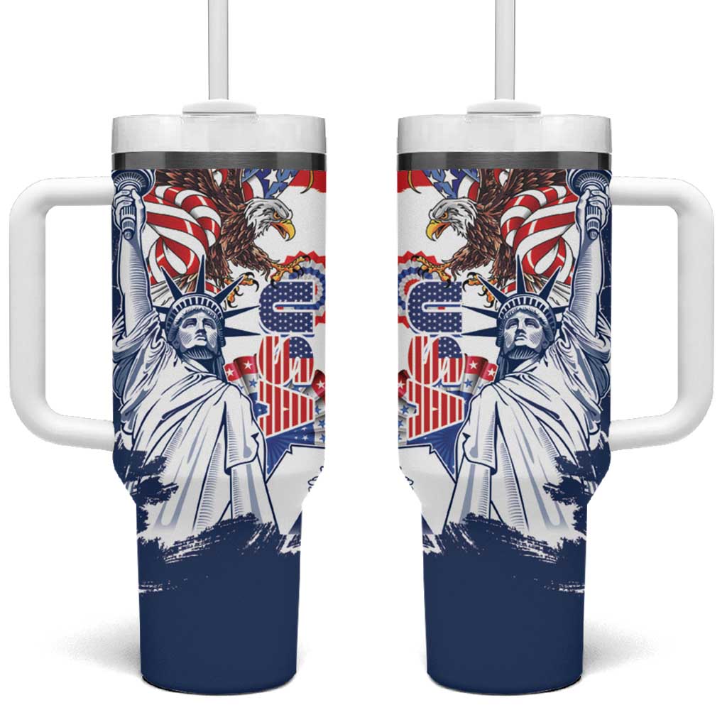 United States 4th Of July Tumbler With Handle USA Eagle Statue Of Librerty