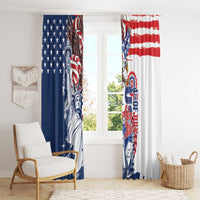 United States 4th Of July Window Curtain USA Eagle Statue Of Librerty