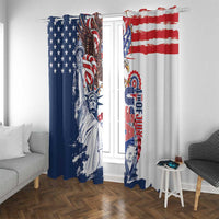 United States 4th Of July Window Curtain USA Eagle Statue Of Librerty