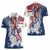 United States 4th Of July Women Polo Shirt USA Eagle Statue Of Librerty