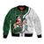 South Africa Christmas In July Bomber Jacket Geseende Kersfees Springbok Black Santa