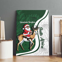 South Africa Christmas In July Canvas Wall Art Geseende Kersfees Springbok Black Santa