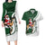 South Africa Christmas In July Couples Matching Long Sleeve Bodycon Dress and Hawaiian Shirt Geseende Kersfees Springbok Black Santa