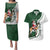 South Africa Christmas In July Couples Matching Puletasi and Hawaiian Shirt Geseende Kersfees Springbok Black Santa
