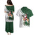South Africa Christmas In July Couples Matching Puletasi and Hawaiian Shirt Geseende Kersfees Springbok Black Santa