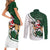 South Africa Christmas In July Couples Matching Short Sleeve Bodycon Dress and Long Sleeve Button Shirt Geseende Kersfees Springbok Black Santa