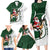 South Africa Christmas In July Family Matching Long Sleeve Bodycon Dress and Hawaiian Shirt Geseende Kersfees Springbok Black Santa