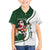 South Africa Christmas In July Family Matching Off The Shoulder Long Sleeve Dress and Hawaiian Shirt Geseende Kersfees Springbok Black Santa