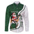 South Africa Christmas In July Family Matching Puletasi and Hawaiian Shirt Geseende Kersfees Springbok Black Santa