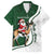 South Africa Christmas In July Hawaiian Shirt Geseende Kersfees Springbok Black Santa