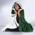 South Africa Christmas In July Hooded Blanket Geseende Kersfees Springbok Black Santa