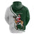 South Africa Christmas In July Hoodie Geseende Kersfees Springbok Black Santa
