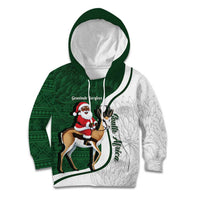 South Africa Christmas In July Kid Hoodie Geseende Kersfees Springbok Black Santa