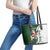 South Africa Christmas In July Leather Tote Bag Geseende Kersfees Springbok Black Santa