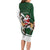 South Africa Christmas In July Long Sleeve Bodycon Dress Geseende Kersfees Springbok Black Santa