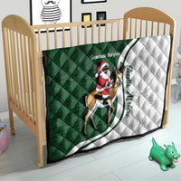 South Africa Christmas In July Quilt Geseende Kersfees Springbok Black Santa