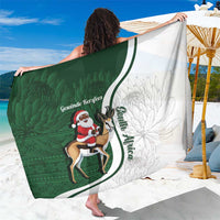 South Africa Christmas In July Sarong Geseende Kersfees Springbok Black Santa