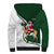 South Africa Christmas In July Sherpa Hoodie Geseende Kersfees Springbok Black Santa