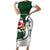 South Africa Christmas In July Short Sleeve Bodycon Dress Geseende Kersfees Springbok Black Santa