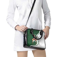 South Africa Christmas In July Shoulder Handbag Geseende Kersfees Springbok Black Santa