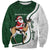 South Africa Christmas In July Sweatshirt Geseende Kersfees Springbok Black Santa