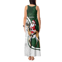 South Africa Christmas In July Tank Maxi Dress Geseende Kersfees Springbok Black Santa