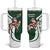 South Africa Christmas In July Tumbler With Handle Geseende Kersfees Springbok Black Santa