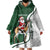South Africa Christmas In July Wearable Blanket Hoodie Geseende Kersfees Springbok Black Santa