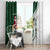 South Africa Christmas In July Window Curtain Geseende Kersfees Springbok Black Santa