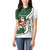 South Africa Christmas In July Women Polo Shirt Geseende Kersfees Springbok Black Santa